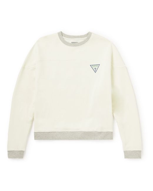 Guess USA Logo-Print Cotton-Blend Jersey Sweatshirt