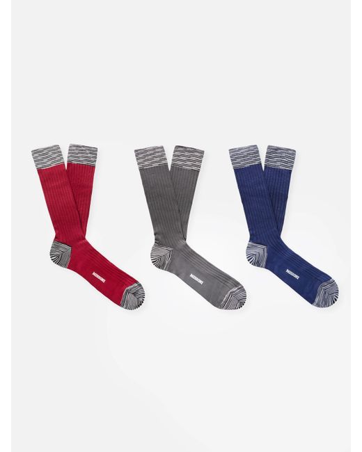 Missoni Set of Three Ribbed Cotton-Blend Socks