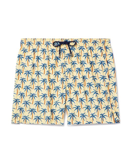 Canali Slim-Fit Short-Length Printed Swim Shorts