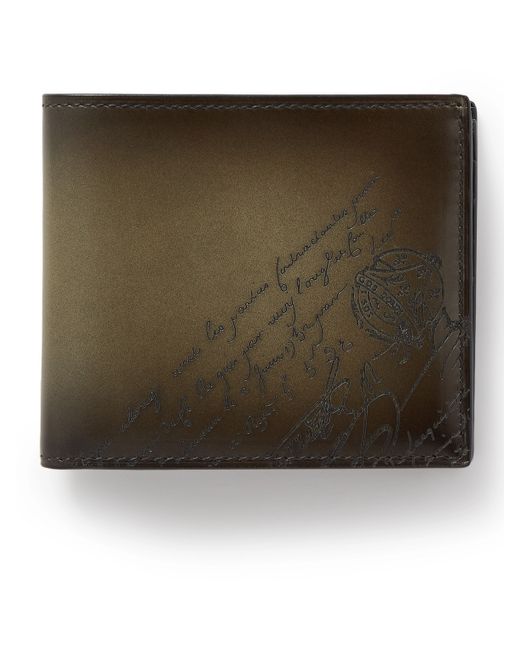 Berluti Makore Neo Scritto Venezia Leather Billfold Wallet one