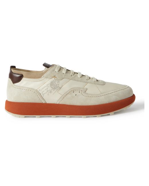 Berluti Light Track Venezia Leather and Suede-Trimmed Mesh Sneakers