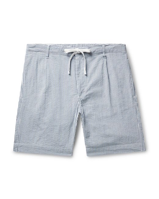 Hartford Tank Slim-Fit Straight-Leg Printed Cotton Oxford Drawstring Shorts