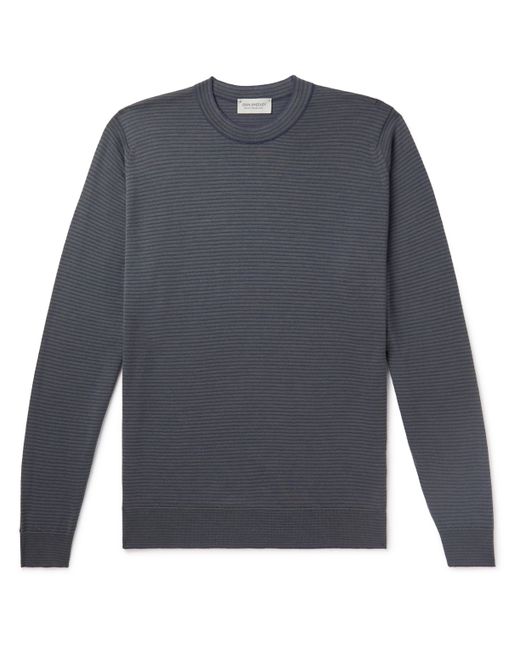 John Smedley Slim-Fit Striped Merino Wool Sweater