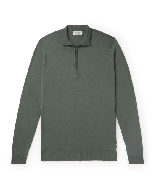John Smedley Slim-Fit Merino Wool Half-Zip Sweatshirt