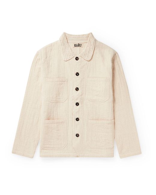 Karu Research Chrochet-Trimmed Cotton Chore Jacket