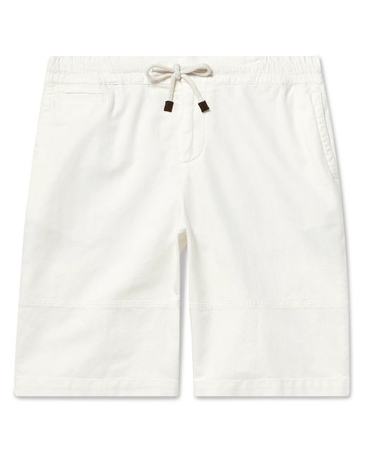 Brunello Cucinelli Straight-Leg Stretch-Cotton and Linen-Bend Bermuda Shorts