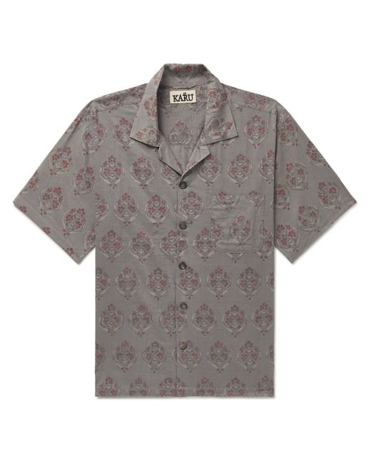 Karu Research Camp-Collar Printed Cotton Shirt