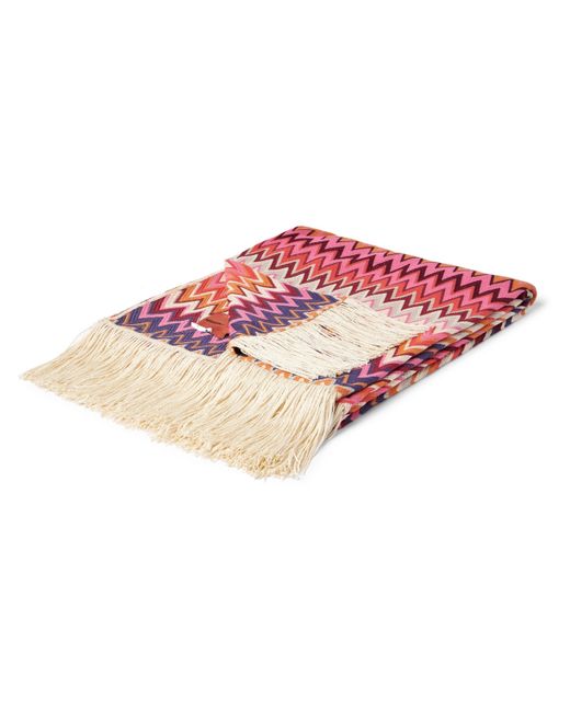 Missoni Home Margot Fringed Crochet-Knit Throw