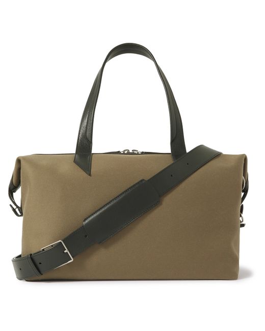 Métier Nomad Leather-Trimmed Coated-Twill Weekend Bag one