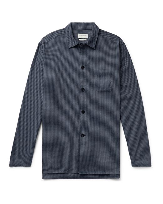 Oliver Spencer Gingham Brushed Organic Cotton-Twill Pyjama Shirt