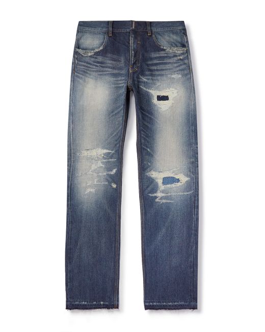 Givenchy Straight-Leg Distressed Jeans