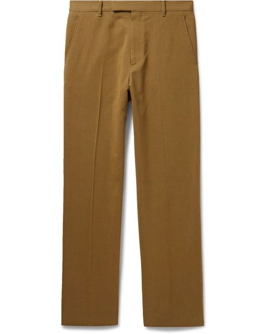 The Row Elijah Straight-Leg Cotton and Silk-Blend Trousers