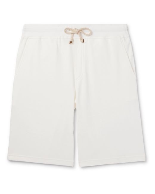 Brunello Cucinelli Straight-Leg Cotton-Blend Jersey Drawstring Shorts