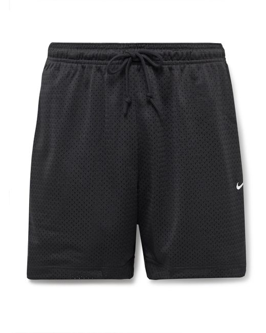 Nike Straight-Leg Logo-Embroidered Mesh Drawstring Shorts