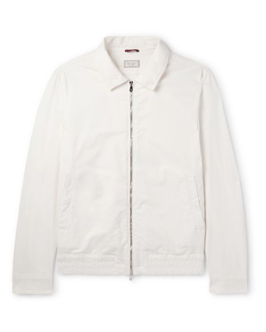 Brunello Cucinelli Slim-Fit Cotton-Blend Harrington Jacket
