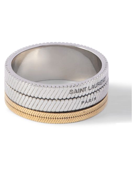 Saint Laurent Tandem and Gold-Tone Ring