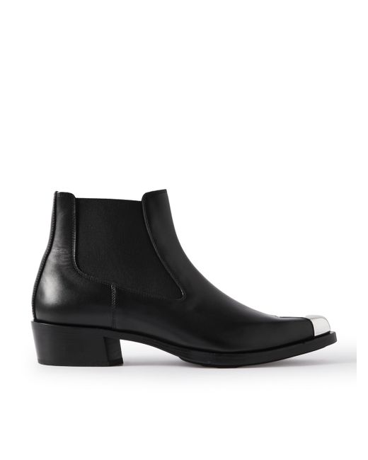 Alexander McQueen Embellished Leather Chelsea Boots