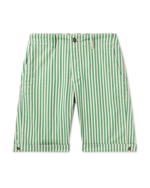 Incotex Striped Straight-Leg Cotton Bermuda Shorts
