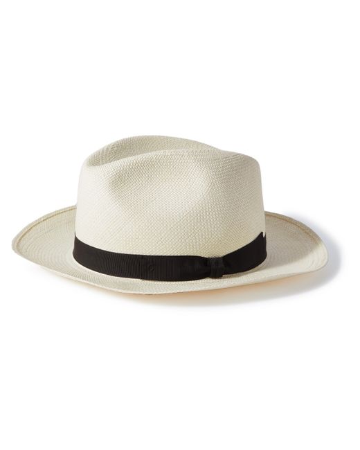 Anderson & Sheppard Grosgrain-Trimmed Straw Panama Hat