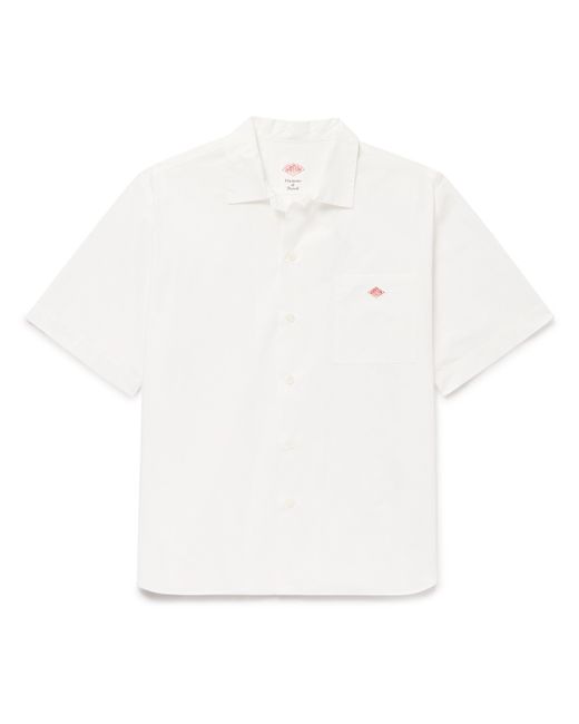 Danton Logo-Embroidered Cotton-Poplin Shirt
