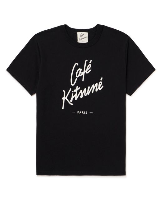 Café Kitsuné Logo-Print Cotton-Jersey T-Shirt