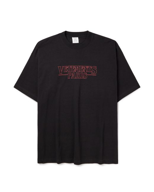 Vetements Oversized Cotton-Jersey T-Shirt