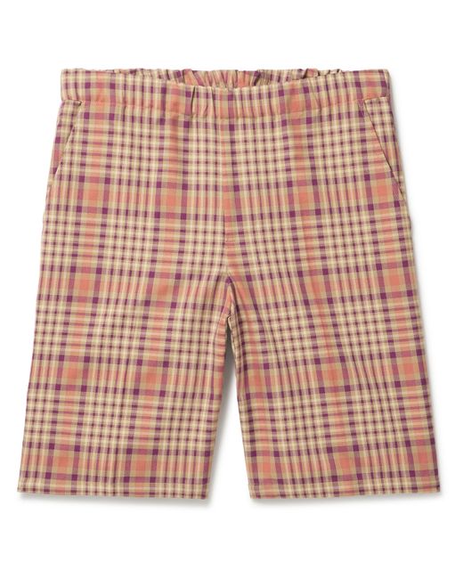 Piacenza Cashmere Checked Cotton Bermuda Shorts