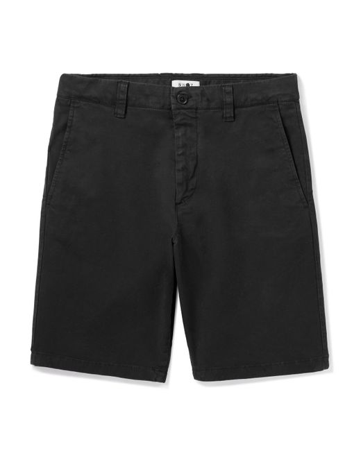 Nn07 Crown 1005 Straight-Leg Garment-Dyed Stretch-Cotton Twill Shorts