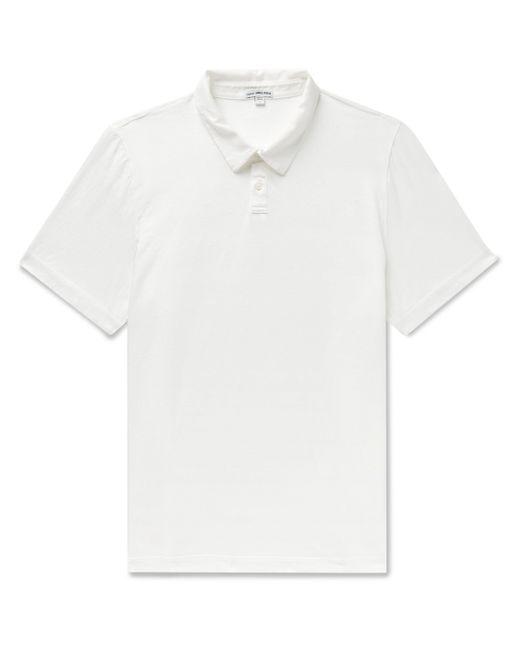 James Perse Slub Cotton and Linen-Blend Jersey Polo Shirt
