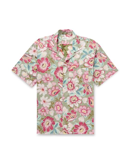Hartford Palm Mc Pat Convertible-Collar Printed Cotton-Voile Shirt