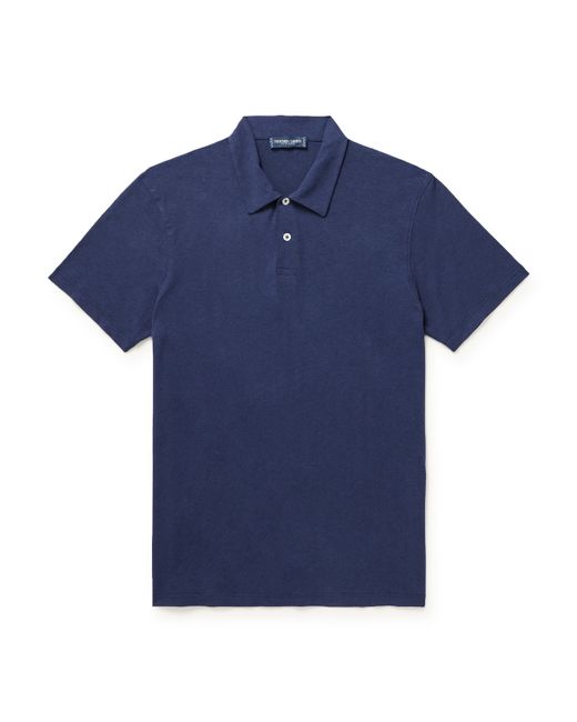 Frescobol Carioca Constantino Cotton and Linen-Blend Jersey Polo Shirt