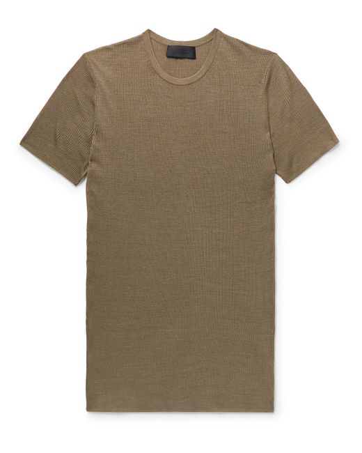 Nili Lotan Griffen Slim-Fit Ribbed Silk T-Shirt