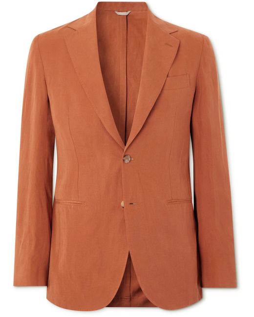 De Petrillo Lyocell Linen and Cotton-Blend Suit Jacket