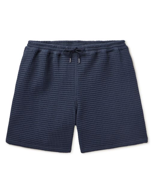 A Kind Of Guise Volta Straight-Leg Waffle-Knit Cotton Drawstring Shorts