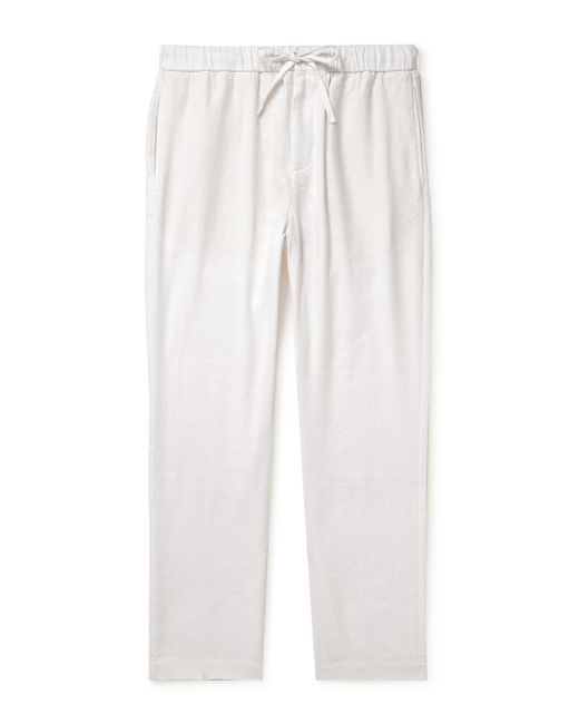 Frescobol Carioca Oscar Straight-Leg Linen and Cotton-Blend Drawstring Trousers