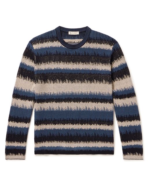 Piacenza Cashmere Striped Linen and Cotton-Blend Sweater