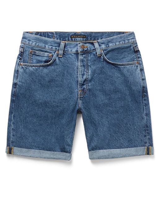 Nudie Jeans Josh Straight-Leg Denim Shorts