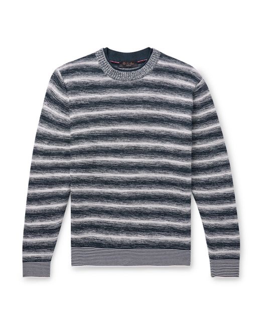 Loro Piana Slim-Fit Space-Dyed Cotton and Silk-Blend Sweater