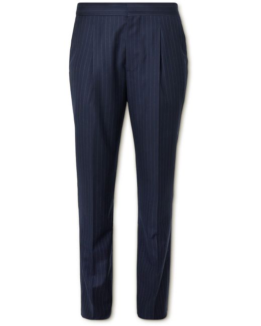 Brunello Cucinelli Straight-Leg Slim-Fit Pinstriped Virgin Wool Suit Trousers
