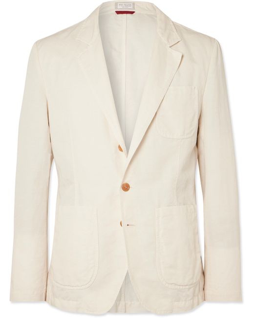 Brunello Cucinelli Unstructured Linen and Cotton-Blend Suit Jacket