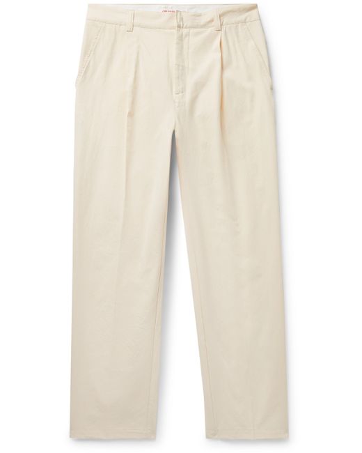 Orlebar Brown Beckworth Straight-Leg Pleated Cotton-Gabardine Trousers