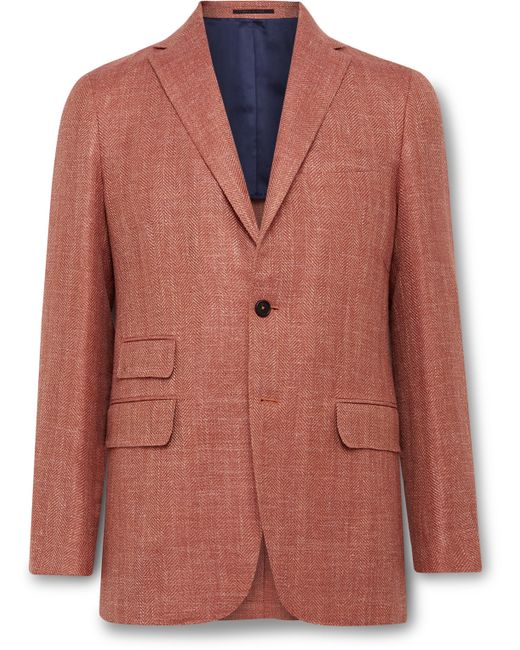 Sid Mashburn Kincaid No. 2 Slim-Fit Wool Silk and Linen-Blend Hopsack Suit Jacket