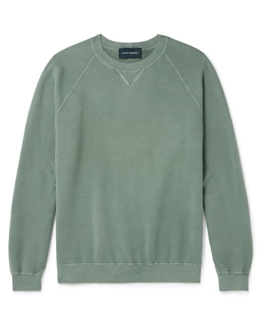 Thom Sweeney Garment-Dyed Cotton-Jersey Sweatshirt