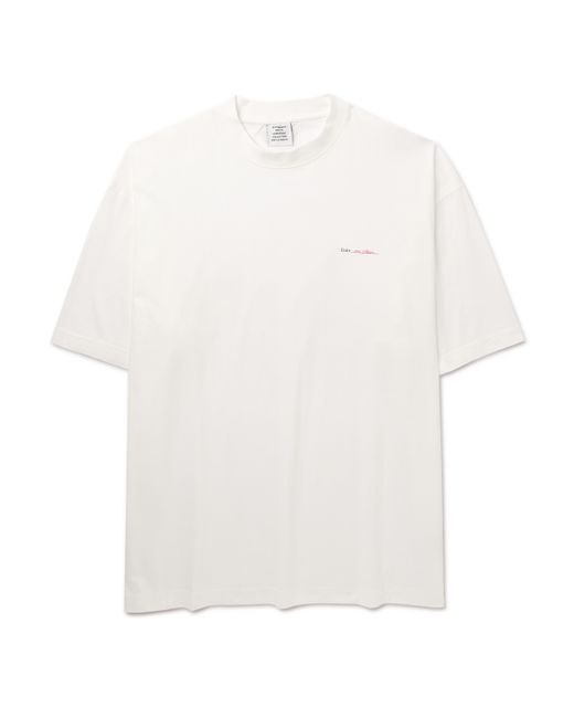 Vetements Printed Cotton-Jersey T-Shirt