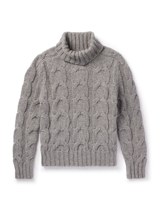 Tom Ford Cable-Knit Wool-Blend Rollneck Sweater