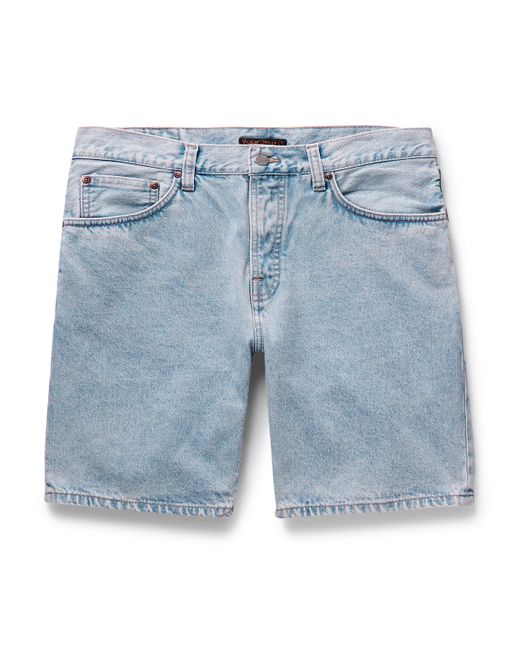 Nudie Jeans Seth Straight-Leg Denim Shorts