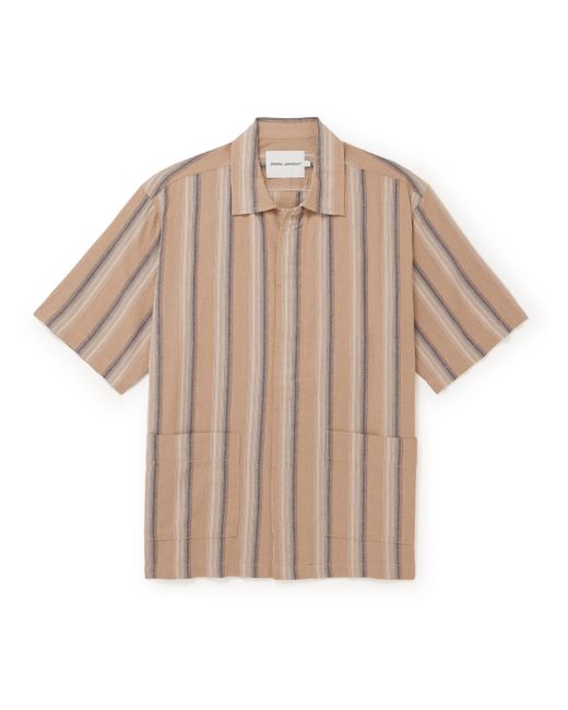 General Admission Striped Cotton and Linen-Blend Shirt S