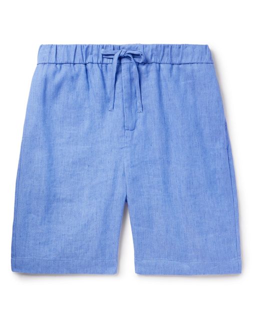 Frescobol Carioca Felipe Straight-Leg Linen and Cotton-Blend Drawstring Shorts M