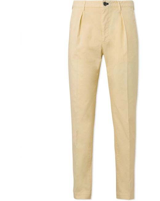 Incotex Straight-Leg Pleated Cotton-Blend Poplin Trousers IT 44
