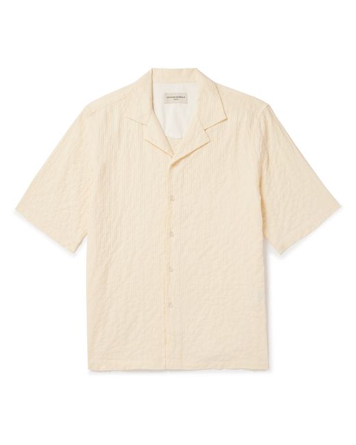 Officine Generale Eren Camp-Collar Cotton-Blend Seersucker Shirt XS